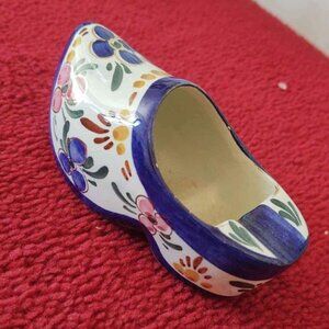 Vintage Hand Painted Made in Holland Clog Shoe Ashtray